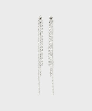 GRACE CONTINENTAL ビジューチェーンピアス シルバー