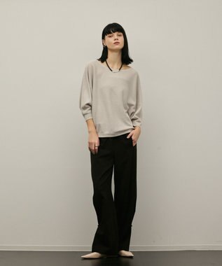 GRACE CONTINENTAL ドルマンニットトップ グレー