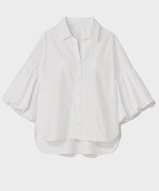 GRACE CONTINENTAL バルーンスリーブシャツ ホワイト