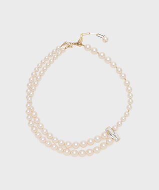 GRACE CONTINENTAL パールレイヤードネックレス ホワイト