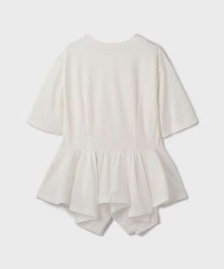 GRACE CONTINENTAL ペプラムカットトップ ホワイト