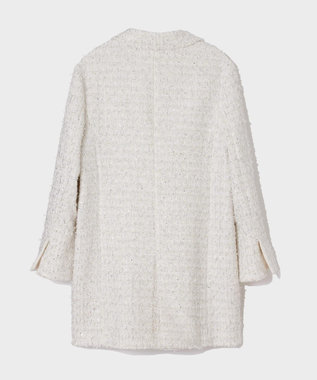 GRACE CONTINENTAL ツイードテーラードコート ホワイト