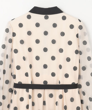 GRACE CONTINENTAL ラメドット刺繍ドレス キナリ