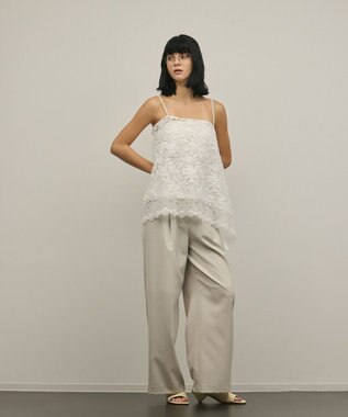 GRACE CONTINENTAL レイヤードイージーパンツ ベージュ