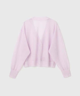 GRACE CONTINENTAL シアージョーゼットカーディガン ラベンダー