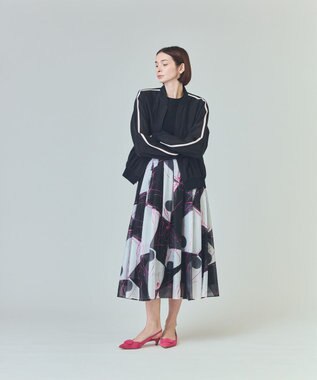 GRACE CONTINENTAL ペイントシアースカート ブラック