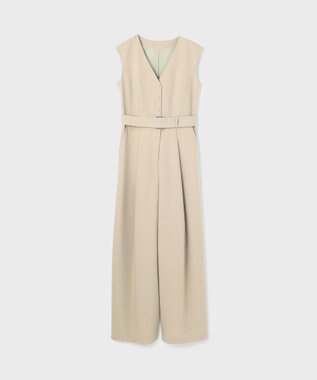 GRACE CONTINENTAL ベルト付サロペット ベージュ