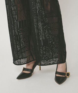 GRACE CONTINENTAL キカレースイージーパンツ ブラック