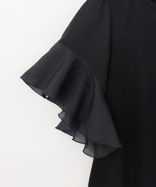 GRACE CONTINENTAL フレアスリーブカットトップ ブラック