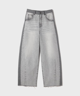 GRACE CONTINENTAL サイドラインデニムパンツ ブラック