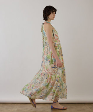 GRACE CONTINENTAL リゾートプリントティアードワンピース キナリ