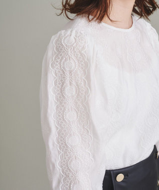 ギャザー袖刺繍トップ / GRACE CONTINENTAL | GRACE CONTINENTAL