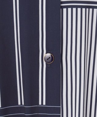 GRACE CONTINENTAL ストライププリントワンピース ネイビー