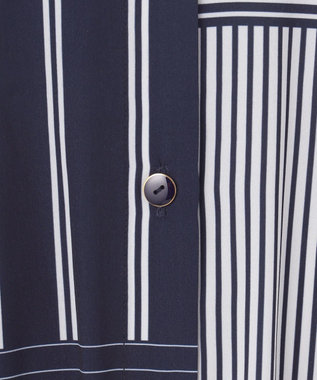 GRACE CONTINENTAL ストライププリントワンピース ネイビー