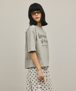 GRACE CONTINENTAL レイヤードロゴＴシャツ グレー