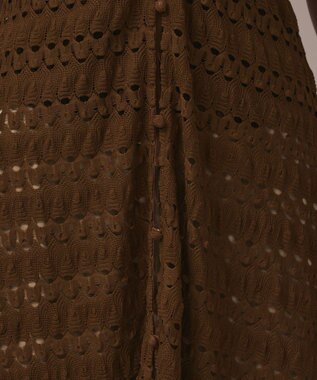 GRACE CONTINENTAL レースロングカーディガン ブラウン