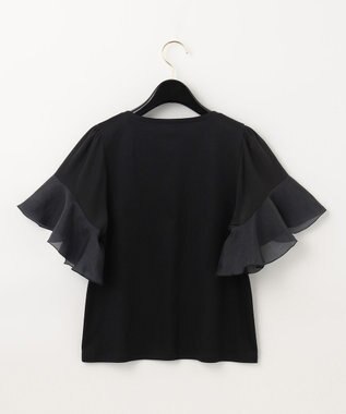 GRACE CONTINENTAL フレアスリーブカットトップ ブラック