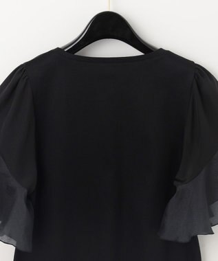 GRACE CONTINENTAL フレアスリーブカットトップ ブラック
