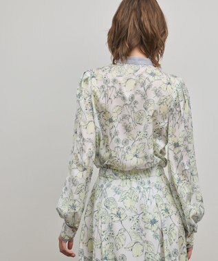 GRACE CONTINENTAL フルーツフラワープリントトップ イエロー