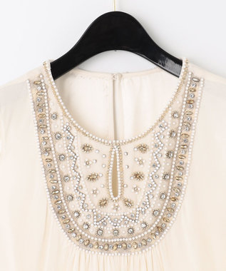 GRACE CONTINENTAL ビジューロングワンピース キナリ