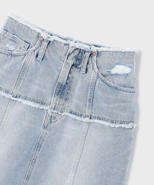 GRACE CONTINENTAL デニムタイトスカート サックス