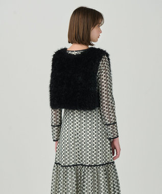 GRACE CONTINENTAL ショートファーベスト ブラック