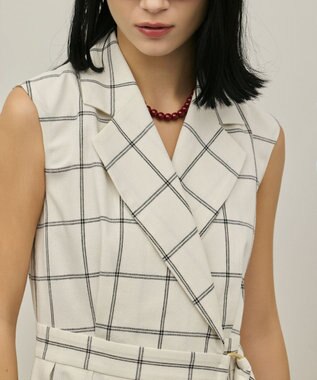 GRACE CONTINENTAL カシュクールタックフレアワンピース キナリ