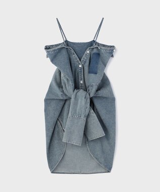 GRACE CONTINENTAL デニム2WAYシャツ ブルー