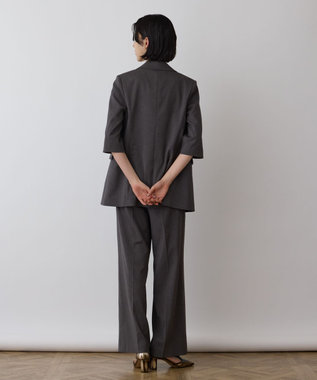 GRACE CONTINENTAL スラブストレッチテーラージャケット チャコール
