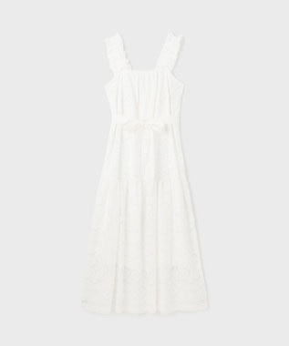 GRACE CONTINENTAL カットワーク刺繍ワンピース ホワイト