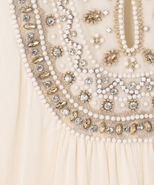 GRACE CONTINENTAL ビジューロングワンピース キナリ