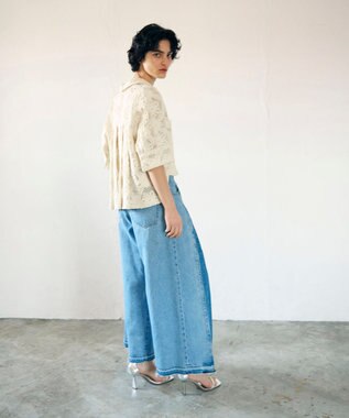 GRACE CONTINENTAL バックタックレースシャツ キナリ