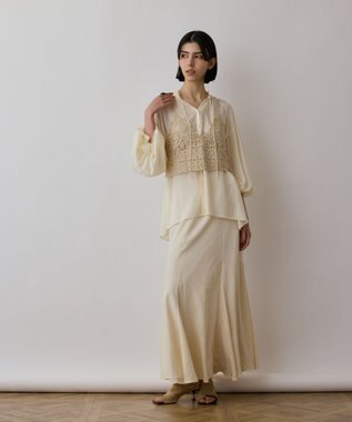 GRACE CONTINENTAL レースキャミ付カフタンブラウス キナリ