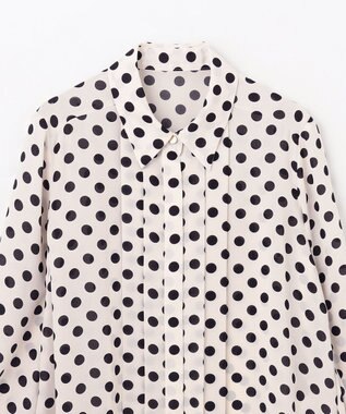 GRACE CONTINENTAL ドットプリントボウタイブラウス キナリ