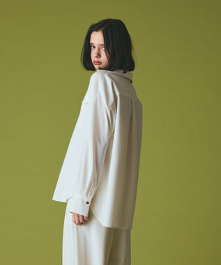 GRACE CONTINENTAL ウールミリタリーシャツ キナリ