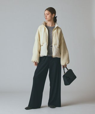 GRACE CONTINENTAL ツイードコンビパフィーブルゾン キナリ