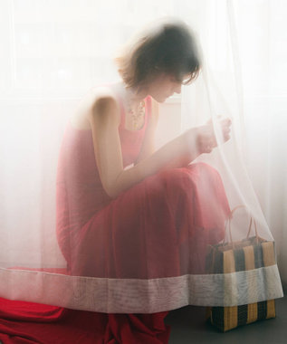 GRACE CONTINENTAL Ele，Sac ストライプバッグ ブラック