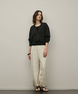 GRACE CONTINENTAL スリーブスリットニットカーディガン ブラック