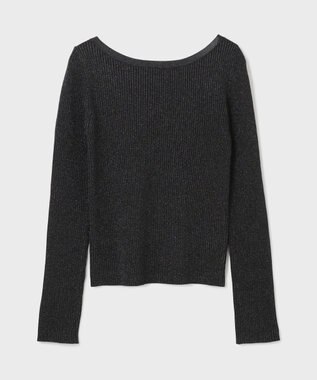 GRACE CONTINENTAL ハイゲージラメニットトップ ブラック