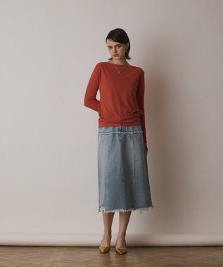 GRACE CONTINENTAL シアーアセテートカットトップ オレンジ