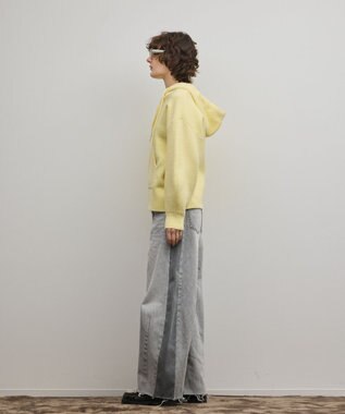 GRACE CONTINENTAL ガーターニットパーカー イエロー