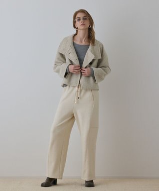 GRACE CONTINENTAL アルパカシャギージャケット ベージュ