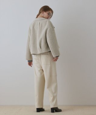 GRACE CONTINENTAL アルパカシャギージャケット ベージュ