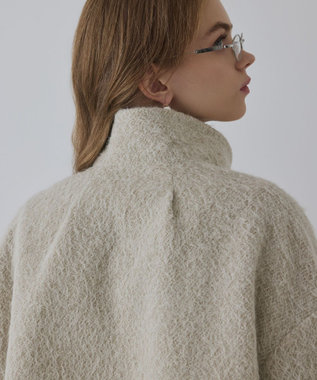 GRACE CONTINENTAL アルパカシャギージャケット ベージュ