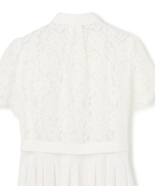 GRACE CONTINENTAL レースコンビタフタワンピース ホワイト