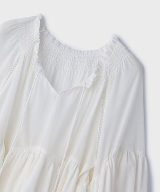 GRACE CONTINENTAL バルーンカフタントップ ホワイト