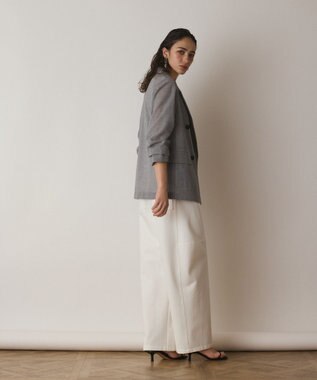 GRACE CONTINENTAL ストレッチポンチパンツ ホワイト