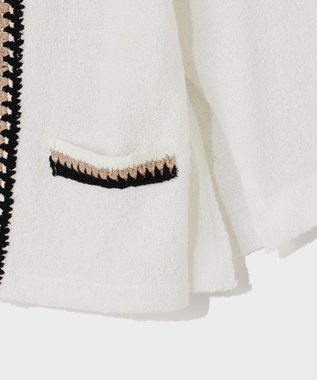 GRACE CONTINENTAL ツイーディーニットカーディガン ホワイト