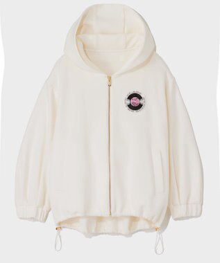 GRACE CONTINENTAL エンブレムフーディ ホワイト