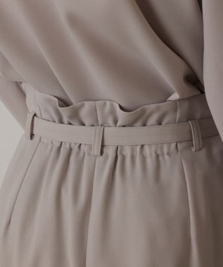 GRACE CONTINENTAL ハイウエストワイドパンツ ベージュ